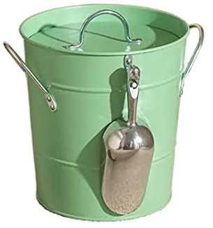 Secchiello per il ghiaccio Secchiello per il ghiaccio a doppia parete da 3,5 litri Secchielli per il ghiaccio isolati con coperchio e paletta Secchielli per il ghiaccio in metallo