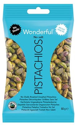Wonderful Pistachios - Pistaches décortiquées grillées sans sel 10 x 60gr