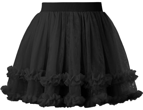 GroYolan Gonna tutù Bambina 3 Strati di Tulle con Vita Elastica Tutu Bambina Morbida Leggera Gonna da Balletto Principessa per Danza Festa Carnevale 1-10 Anni