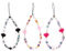 3uds Colgante de Mano para Móvil, de Plástico y Resina con Cuentas para Teléfono Celular con 3 Colores Lindos Correas para Teléfono con Dijes Cordón para Teléfono Móvil para Mujer