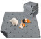 Saugfähige PIPI-Pads für Meerschweinchen, 2 Stück 60x120cm Waschbare PIPI Pads für Kaninchen, Wiederverwendbare PIPI Matten, Unterlagen für Hamster, Kaninchen, Hunde