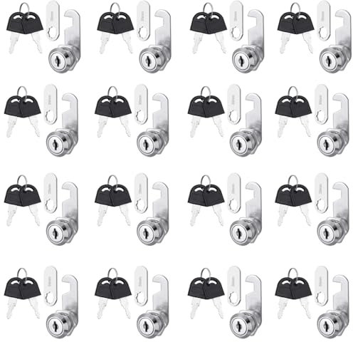 Cobenga 16 Pcs Letterbox Lock, 1 Letter Post Box Lock with 2 Keys & Screw (16 mm)