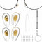 Soft Silicone Eyeglass Nose Pads, 6 Pairs Screw-in Eyeglass Nose Pads Metal Core Air Chamber Glasses Nose Pads lasses Nose Pads Replacement Kit with Micro Screw and Screwdriver (Gold)