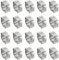 PATIKIL 20 Pack 11-13mm Double Ear Hose Clamp, 304 Stainless Steel O Clip Crimp Rings for Fuel Petrol Pipe Tube Fitting Connections, Silver Tone