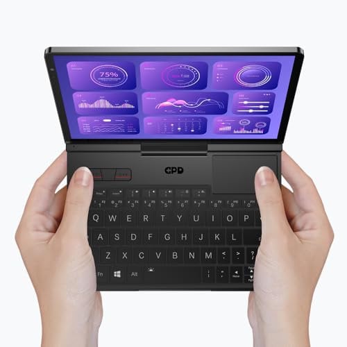 GPD Pocket 4 (8840U) Ultra Mobile PC aus Aluminium mit Windows 11, 8.8 Ultra HD Display 180° drehbar, Ryzen 7 8840U, RAM 16 GB LPDDR5x, SSD NVMe 1 TB, Wi-Fi 6E, Ethernet 2.5G, Bluetooth 5.3