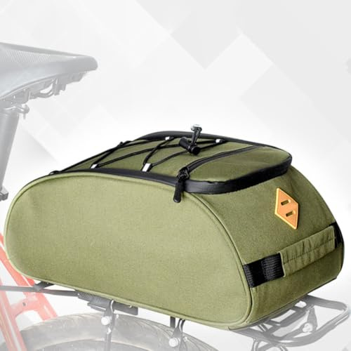 Jayruit Waterproof 8L Bicycle Rack Tail Bag, Large Capacity Folding Bike Seat Pack with Shoulder Strap & Rain Cover, Quick Release Mountain Bike Rear Trunk Bag for Cycling Commuting