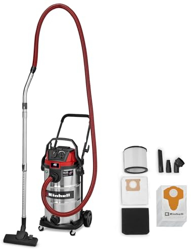 Einhell Nass-Trockensauger TE-VC 4090 SACL (1150 W, 225 mbar Saugleistung, 40 L Behälter, Staubschutzklasse L, HEPA-Filter, Filterreinigung, Automatiksteckdose, inkl. Zubehör)