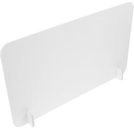 FUNOMOCYA Freistehende PVC Trennwände mit Spritzschutz und Abgerundeten Kanten Schreibtisch Trennwände für Bürotische und Schülerpulte Schnelle Montage für Hygienische Räume