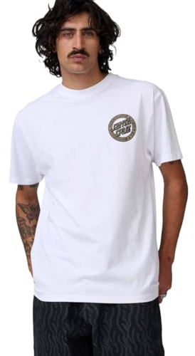 Santa Cruz Herren Loco Dot T-Shirt, White, XL