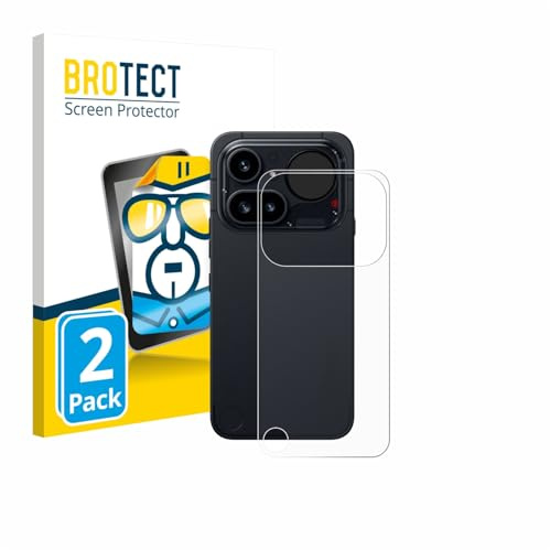 BROTECT Schutzfolie für Nothing Phone (4a) Pro | (Rückseite) 2 Stück Transparenter Displayschutz Made in Germany Klare Displayschutz-Folie Clear Einfache Montage