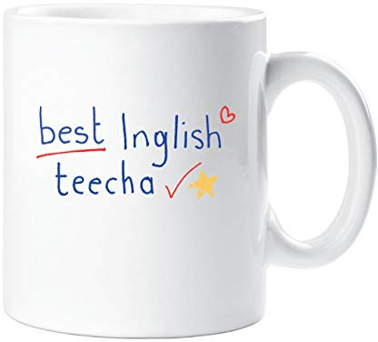60 Second Makeover MEJOR INGLISH teecha TAZA MEJOR Inglés profesor Taza Profesor Regalo Agradecimiento Maestro Artículo de Navidad Humor Divertido