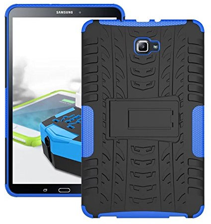 Skytar Custodia per Galaxy Tab A 10.1- Protezione in Silicone & PC Duro Stand Cover per Samsung Galaxy Tab A 2016 SM-T580/T585 10.1 Pollici Tablet Custodia,Blu