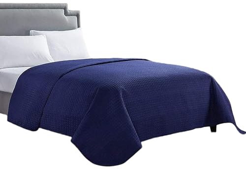 HollyHOME Pinsonsonic-Bettdecke, gesteppt, 218,4 x 243,8 cm, Blau, für Doppelbett/Queensize-Bett