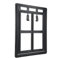 Gatera para Gatos y Perros, 45,5 x 35,5 cm, Puerta Basculante para Mascotas Con Parada Automática, Marco para Mosquitera, Negro