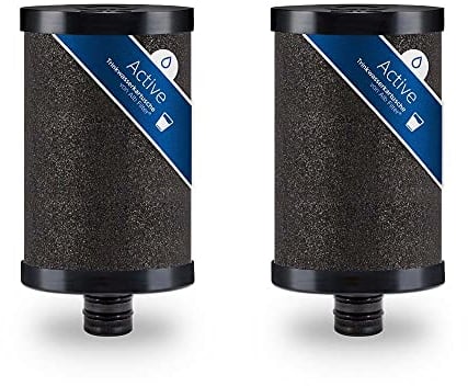 Alb Filter® Active Ersatzkartusche | 2er-Pack | Trinkwasserfilter | Reduziert Schadstoffe, Mikroplastik, Chlor, Blei, Pestizide | Made in Germany