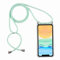 Bigcousin Handykette kompatibel mit Huawei P20 Lite/Nova 3e Hülle,Necklace Handyhülle mit Band,Transparent Silikonhülle,Schutzhülle mit Kordel in Minzgrün