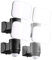 Luminea weiße LED-Außenstrahler: 4er-Set kabellose LED-Außenstrahler, PIR-Bewegungsmelder, 300 lm, IP44 (Hof-Strahler mit Bewegungsmelder, Aussenstrahler mit Batterie, Bewegungsmeldern)