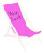 Ferocity Ersatz-Stoffbezug Wechselbarer Liegestuhl Stoffbezug 100% Polyester für Holz-Liegestuhl Klappliegestuhl Personalisierbar Your Text Rosa [119]