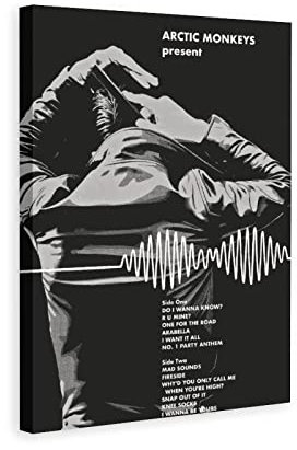 Arctic Monkeys AM Musikposter Poster für Zimmer Ästhetische Leinwandkunst Poster Büro Poster Leinwand Poster Schlafzimmer Dekor Büro Zimmer Dekor Geschenk Wandkunst Dekor Druck für Wohnzimmer Dekor