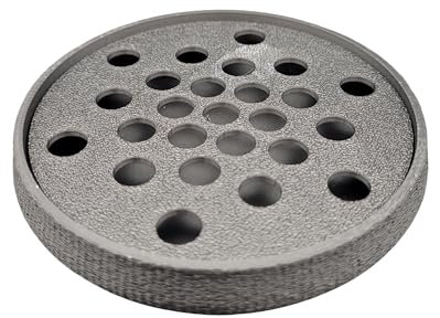 Jabonera ecológico redondo de material biológico, hecho artesanalmente en Francia con una rejilla extraíble impresa en 3D para una fácil limpieza (negro mate)