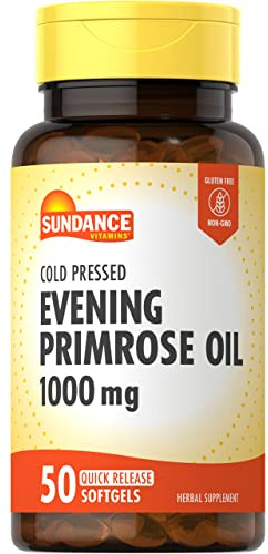 Sundance Evening Primrose Oil 1000mg for Women | Cold Pressed Formula | Non-GMO & Gluten Free Supplement
