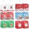 24PCS Weihnachtsgeschenktaschen 6 verschiedene Arten Taschen kraftpapiertaschen mit Griffen Weihnachts Taschen mit Weihnachtsdrucken für Weihnachtsgeschenkverpackung Weihnachtsfeierzubehör