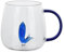 Koythin 3D Coffee Mug Cute Animal Inside Cup, Cartoon Glass Teacup for Boys Girls, 12oz/350ml Party Office Morning Mugs for Tea Juice Milk Chocolate Cappuccino, Mothers Day Gifts (Dolphin)