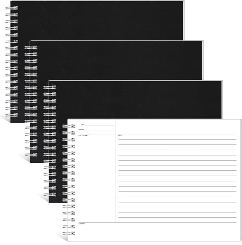 Glenmal 320 Blatt 4 Pack Note Taking Notebook 6 x 8.5 Zoll Spiral Note Taking Tablet Coil Writing Note Pads Liniert Writing Tablets for Teacher Students Office Business, 80 Sheets/Pack