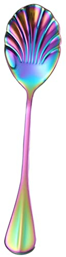 TREGOO Cucchiaini da caffè 1Pc Colorful Mini Teaspoon Stainless Steel Rose Gold Tea Spoon Small Silver Scoop Tablespoon Tableware Coffee Spoon (Color : Multicolor)