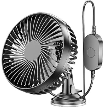 NUZAMAS Suction Cup Car Fan Portable USB Fan 12V/24v Universal High wind Silent Rotatable Fan Small Fan Low Noise Cooling Fan for Home Car Desk Vehicle Supplies