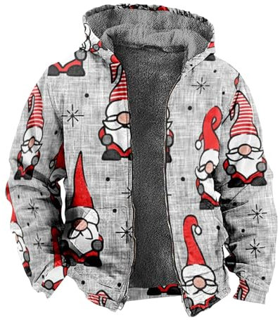 KONG JIMFAN Sweatjacke Herren Vintage Skijacke Rennrad Jacke Herren Winterjacke Männer Sportjacke Arbeitspullover Herren Regenjacke Transparent Festival Herrn Jacken Winter(Light Gray,3XL)
