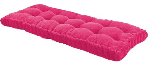 XIEMINLE Coussin de Banc épais Taille Personnalisée, Long Coussin de canapé Coussin de Sol Matelas de siège 2/3 Places, Assise Coussin Rectangulaire pour Banc de Mobilier Banquette (Rose)
