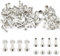 Hocansen 50 Set Chicago Screws M5x15mm Leather Screw Nail Rivet Chicago Bolts Button Metal Binding Screws Posts Round Flat Head Stud Screw for Leather Craft and Bookbinding (M5*15mm/ZBD)