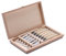 LAGUIOLE 6 Piece Steak Knife Set in Lidded Wooden Gift Box, Serrated Edge, 100% Made in France, Cream,(K81W)