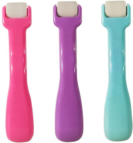 ZEACCT 3er-Pack Nähroller-Werkzeug, Kleines Tragbares Quiltroller-Werkzeug, DIY-Nähroller-Werkzeug Zum Nähen, Quilten, Bedruckten Tapeten, DIY-Bastelarbeiten (Blau + Rosa + Lila)