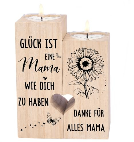 Geschenke für Mama, Mama Geschenk, Kerzenständer - Geburtstagsgeschenk für Mama, Muttertagsgeschenke für Mama, Beste Mama Geschenk von Tochter Sohn