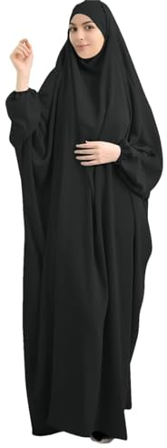 Wvapzxx Eid Hijab-Kleid mit Kapuze, für muslimische Frauen, Gebetskleidung, Abaya, lang, volle Abdeckung, Ramadan-Kleid, Abayas, islamische Kleidung