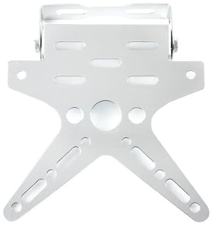 DHAEY Kennzeichenhalter Universalteile Aluminiumlegierung Angepasst Klappbarer Elektrischer Nummernschildhalter Rahmenlose Motorrad-Kennzeichenhalterhalterung