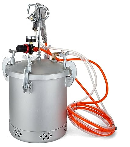 Farbsprühsystem Farbbehälter DruckbehÄlter Saugen Lackierpistole 10 L Farbtank mit 3mm Düse von Wasserfarbe Lacken Flecken für Innen und Außenprojekte