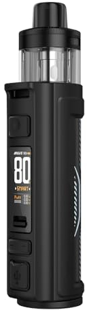 For VOOPOO Argus Pro 2 Kit Pod 80 W (Spray Black) Batería 3000mAh 5 ML Cartucho PnP X Pod Vacío Bobina PnP X Coil 0,15Ω/0,3Ω Vaporizador DTL/MTL Cigarrillo electrónico Original - Sin nicotina