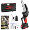 Mini Chainsaw Cordless 6 Portable One-Hand Handheld Electritc Chainsaw Electric Chainsaw Battery Powered by 1 * 21V Rechargeable Battery & 2 Chains, for Tree Trimming, Branch Wood Cutting