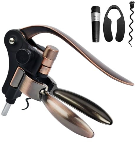 Ouvre bouteille de vin professionnel Tire-bouchon manuel Tire-bouchon avec pompe à levier ergonomique en spirale Style lapin