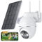 YESKAMOU 5MP Camera Surveillance WiFi Exterieure sans Fil Batterie - 2.4GHz Caméra de Surveillance, Autonomie du Panneau Solaire, 360° PTZ, Vision Nocturne Couleur, PIR Sirène (5MP)
