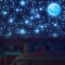 YUXIANLB Wandaufkleber Leuchtet Im Dunkeln Mond Und Planet Leuchtet Im Dunkeln Motiv Astronaut Universum Galaxie Weltraum Jungen Schlafzimmer Wohnzimmer Dekoration Blau 526 Stück