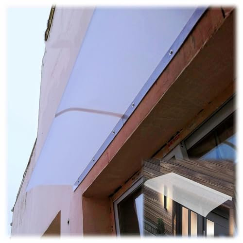 Tenda da sole per porte e finestre in policarbonato per esterni, per portico posteriore e giardino, con protezione UV e neve (40 x 70 cm)