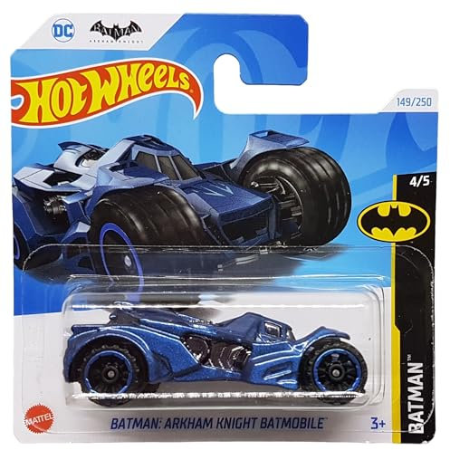 Hot Wheels - Arkham Knight Batmobile - Batman 4/5 - HTD85 - Short Card - DC - Dark Blue Metallic - Mattel 2024 - 1:64