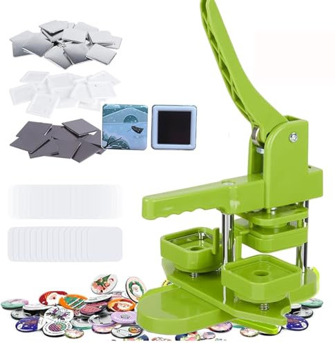 QYOEGSQ Fridge Magnet Button Maker Machine,50mm/1.97 inch DIY Pin Button Press Machine with 100 Sets Button Maker Supplies Pin Badge,for DIY Badge Making Machine