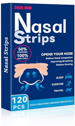 30 Pièces Nasal Strips Bandelette Nasales,Dispositifs anti Ronflement Efficace Puissant,Ecarteur Nasal Taille Large Patch Anti Bandelette Nasales Pour une Meilleure Respiration (Blanc)