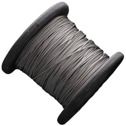 CaFfen Stahlseil 50 Meter 0,5–3 mm PVC-beschichtetes Flexibles Stahldrahtseil, weiches Kabel, transparente Edelstahl-Wäscheleine Drahtseil(3mm)