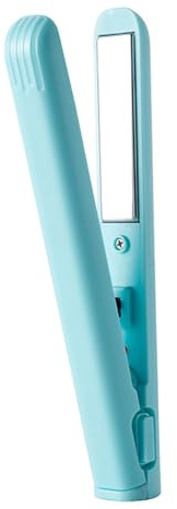 2-in-1 Portable Mini Curling Tongs for Short Hair, Travel Size Mini Curling Iron, Portable USB Plug-in Small Hair Straightener, Heats Up Fast, for Short & All Hair Types (A)